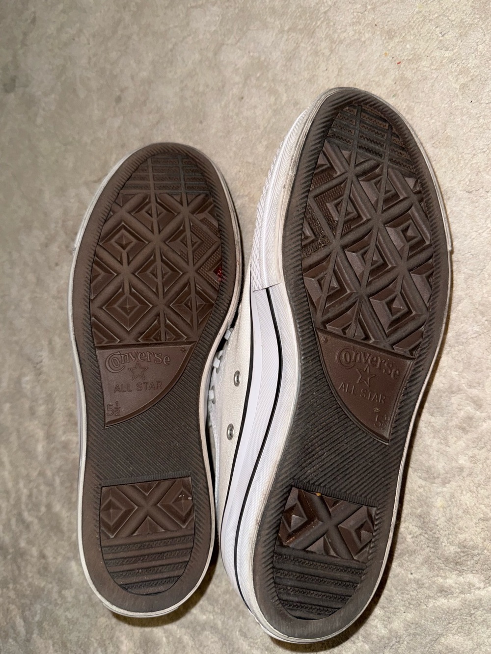 Converse White Low Top Platform Sneakers - Picture 4 of 4